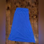 Free People  Asymetrical Wrap Maxi Skirt Royal Blue Size Medium Photo 2