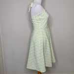 VintageY2k Lime Green Plaid Halter Dress Sz Small Photo 4