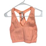 Free People Movement Peach Ribbed Racerback Sports Bra Photo 0