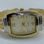 Ladies Quartz analog gold tone cuff bracelet watch size 7” runs Photo 0