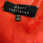 Robert Rodriguez  Ruched A-Line Dress in Coral Red Size 4 Photo 4