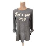 Chico's 1 Zenergy Sweatshirt Womens Size Medium Pull Over Winter Cozy Tunic Top Gray Photo 1
