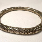 Vintage Gold toned mesh chain bracelet unisex Photo 0