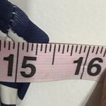 Lands' End One-Piece Halter Swimsuit Women's Size Medium Blue & White Stripes Photo 3