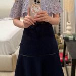 ABS Allen Schwartz Elegant Off-Shoulder Lace Midi Dress Photo 0