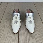 Betsey Johnson Denniss Western Star Slip-on Mules 6.5 White & Silver $99 Photo 1