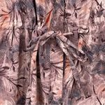 Mondetta performance luxury brown floral sleeveless snap front shirt dress M Photo 2