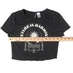 Divided Crop Top 100% Cotton Short Sleeve CrewNeck Graphic T-Shirt Womens Small Photo 5