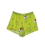American Eagle grinch plush pj shorts elastic waist loungewear christmas green L Photo 1