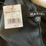 One Shoulder Bow Accent Column Evening Gown Size 8 Black Formal Dress by MARINA Photo 8