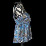 {FIT 4 U } ~ Padded built in bra ~ adjustable straps tankini ~ long back & front Blue Size 14 Photo 5