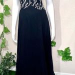 Tiffany Designs Tiffany Design Silk Vintage 1990’s Leaf Vine Black Gown Dress Photo 5