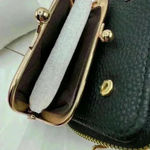 Flower Embroidered Zip Around Wallet w/ detachable Coin Purse in Black Photo 4