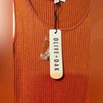 Olive & Oak Olive &‎ Oak Ribbed Rust Orange Maxi Dress with Side Buttons Sleeveless E58 Photo 7