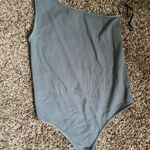 West of Melrose Grey Ribbed Bodysuit  Photo 0