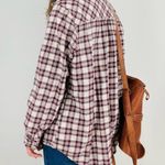 vintage blackberry granola girl slouchy plaid button down flannel shirt Size L Photo 4