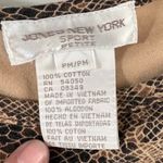 JONES NEW YORK SPORT Petite Medium Long Sleeve Snake Print Cotton Top Brown Size undefined Photo 5