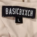 BASIC BXXCH Women's Light Cream Asymmetrical Neck Bodycon Mini Dress Size L Size L Photo 4