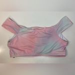 PINK - Victoria's Secret Victoria's Secret PINK Pink Cloud Off the Shoulder Crop Swim Top Size L‎ Photo 1
