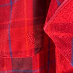 Victoria's Secret Red Plaid Short Sleeve Button Up Sleep Top Size Large New Photo 2