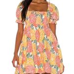 House of Harlow 1960 Linen orange yellow Poplin mini dress Medium Photo 0