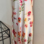 Oscar de la Renta OSCAR DE LA‎ RENTA Pink Label Floral Satin Slip Midi Dress Size Medium Photo 0
