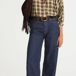 Madewell  Petite Low Slung Baggy Jeans Rinse Wash Dark Blue Rigid US 27P NWT Photo 0