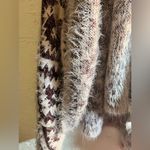 Free People metal tag Cozy Beige Patterned Women's Sweater vest. PTP 21-22, EUC Photo 3