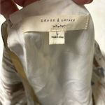 Grade & Gather  Stripe Dye Jumpsuit Size Large V Neck Back Opening Button Photo 8