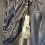 Stitch Star Black High Rise Flare Vegan Leather Pants, Size 16, NWT Photo 3