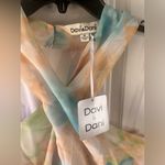 Davi & Dani  NEW NWT Peach Multicolor Floral Halter Neck Maxi Dress medium Photo 5