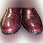 Club Monaco Trycia Dark Burgundy Crocodile Leather Ankle Boots 36 Made In Italy Photo 8