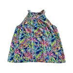 Anne Carson  Woman’s Large tropical Coral Colorful Summer‎ Halter Top Photo 0