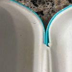 Kate Spade  NEW YORK Hard Eye Sun Glasses Case Holder Teal Clam Shell GUC Photo 3