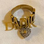 Christian Dior Dior J'ADIOR RING Antique Gold-Finish Metal and White Crystals Photo 2