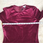 Gianni Bini  Burgundy Velvet Long Sleeve Fitted‎ Dress Holiday Christmas Party XS Photo 6