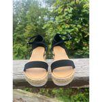 Top Moda  Black Faux Suede Strappy  Sandals Sz 7 NIB Photo 5