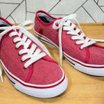 Tommy Hilfiger Lace-Up Sneakers Low-Top Canvas Red Women Size 8 1/2 M Photo 0