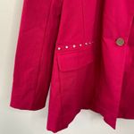 Thalia Sodi  Cerise Pink Studded Pocket Blazer Jacket Size M Career Office Barbie Photo 1