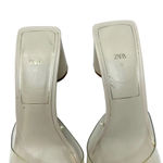 ZARA  Wide Heeled Clear Vinyl Acrylic Heels Sandals Size‎ 40 US 9 Photo 7