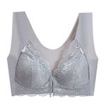 Source Unknown NWOT! Sexy Front Closure Lace Deep V-Neck Plus Size Wirefree Push Up Bra Photo 1