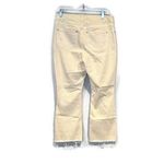 J. Jill Denim Kick Flare Anke Size 6 Pale Yellow Colored Jeans Raw Hem Photo 1