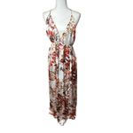 Hello Molly  Mermaid Hotel Maxi Dress Size Large Floral Print Strappy‎ Backless Photo 2