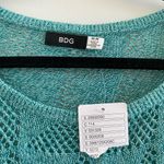 BDG  Teal Mesh Crop Sweater Size Medium Photo 5