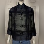 CAROLINE ROSE Cotton blend Elegant Black and Gray Women's Blazer SZ Small Photo 4