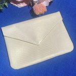 Ipsy  Makeup Cosmetic Makeup Travel Bag Cream Snakeskin Empty NWOT Photo 0