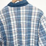 Pendleton  Women’s 100% Cotton Blue White Long Sleeve Casual Button Front Shirt Photo 7