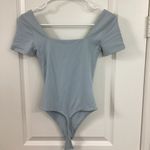 Babaton Never Worn Light Blue Short Sleeve Bodysuit Photo 2