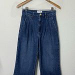 frame denim  Pleated Culotte Wide Leg Crop Miki Wash Womens Size 27 Photo 1