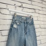 PacSun Ultra High Rise Slim Fit Jeans Light Wash Button Fly Size 23 Distressed Photo 2